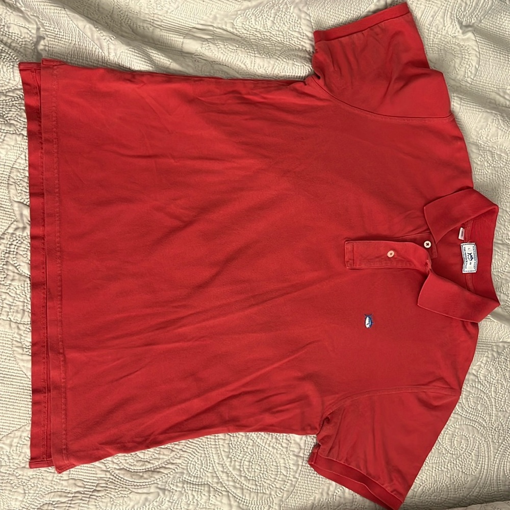 Southern Tide Polo Shirt-Red-L/40